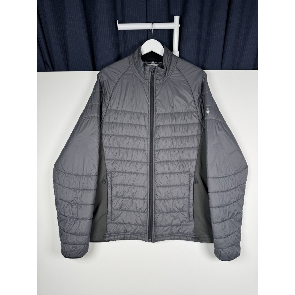 Smartwool Smartloft Jacket Men's Large Gray Full Zip Merino Blend Hybrid